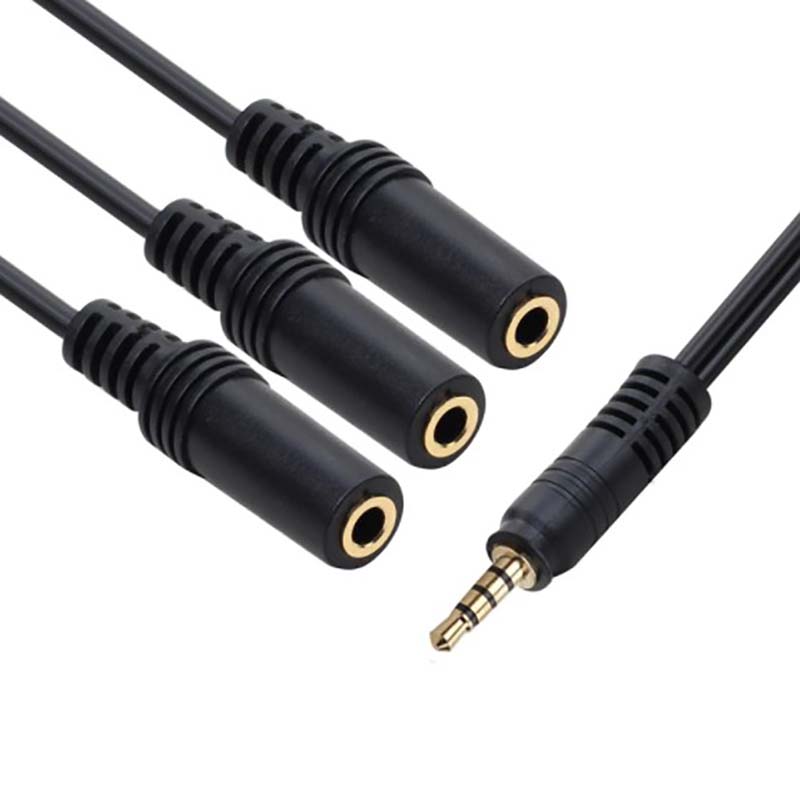 Earphone Splitter Jack - 1 stuk 3,5 mm 3-weg Aux