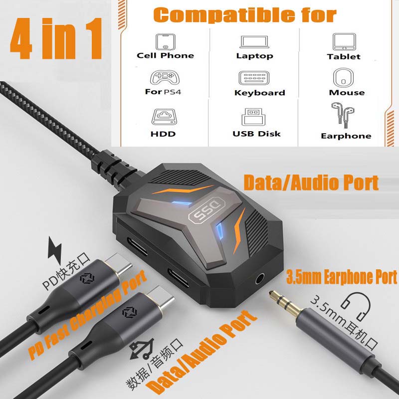 Cable Extension 3.5 - Type C Splitter USB C naar