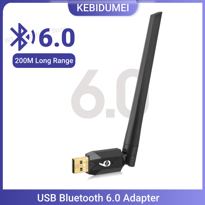 Bluetooth Adapter Receiver - 200M USB Bluetooth 6.0 Dongle Adapter