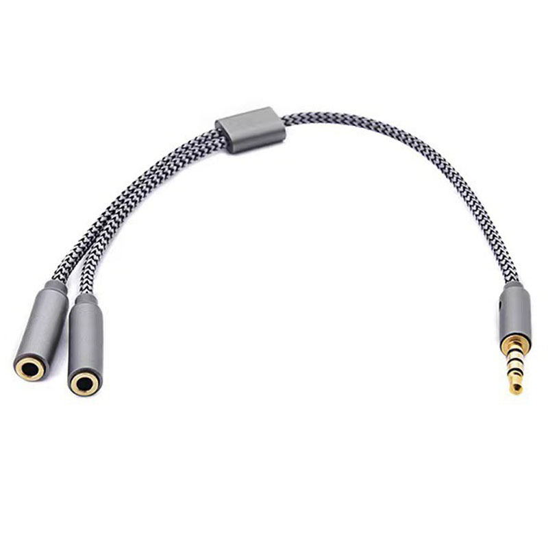 Gevlochten 3,5 mm audio-splitt - Earphone Splitter Jack recensie en prijs